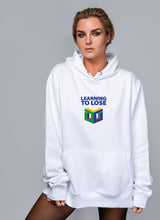 Load image into Gallery viewer, LEARNING TO LOSE WHITE HOODIE